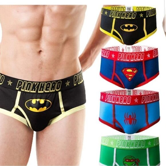 New Men's  Briefs Superhero Lovers Batman + Cotton Superman 4 Pack 2XL - Picture 5 of 16